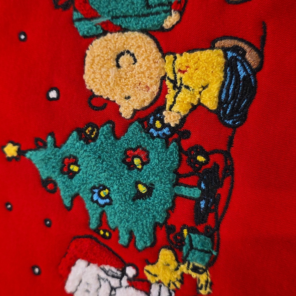 Peanuts Red Holiday Sweatshirt-NWT - Picture 4 of 4